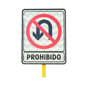 Señal de Tránsito Prohibido Girar en U