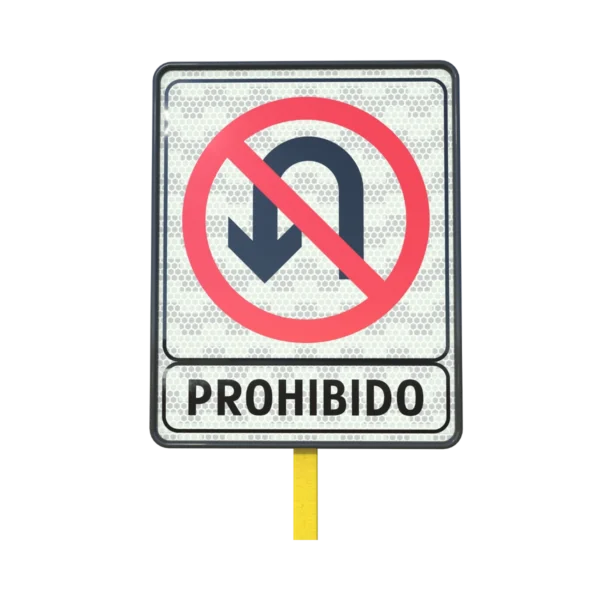 Señal de Tránsito Prohibido Girar en U