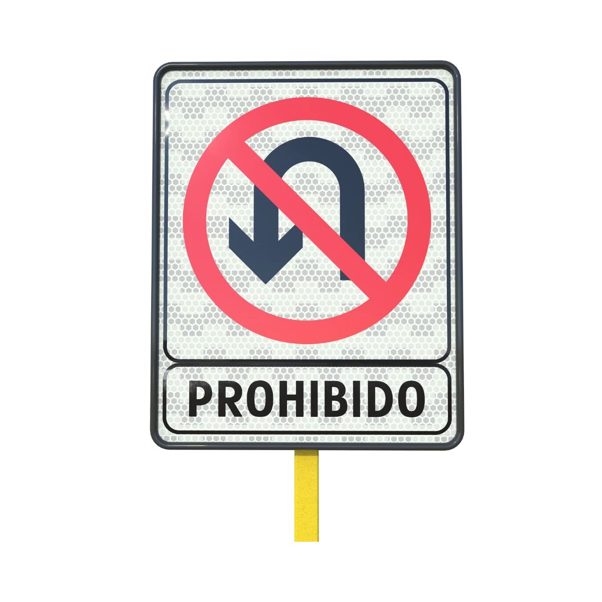 Señal de Tránsito Prohibido Girar en U