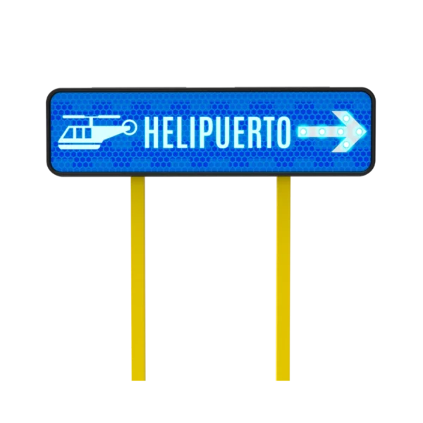 Señal Helipuerto Solar 122x30 cm
