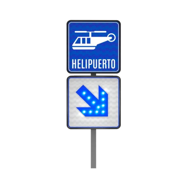 Señal Helipuerto Solar 61x61 cm