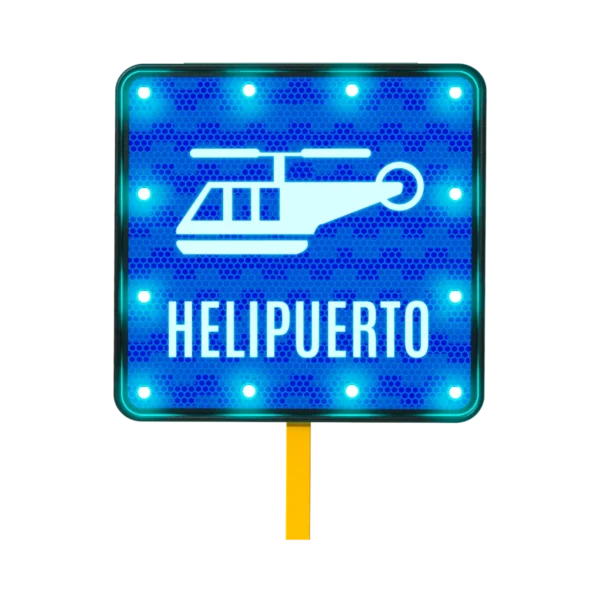 Señal Helipuerto Solar 71x71 cm