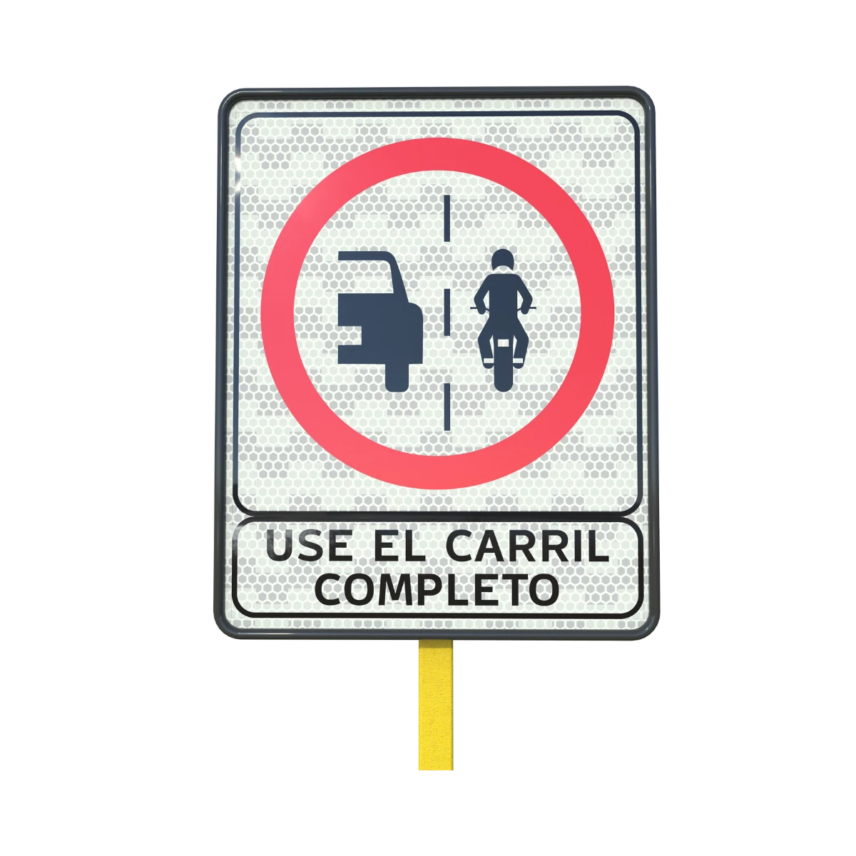 Señal Use el Carril Completo