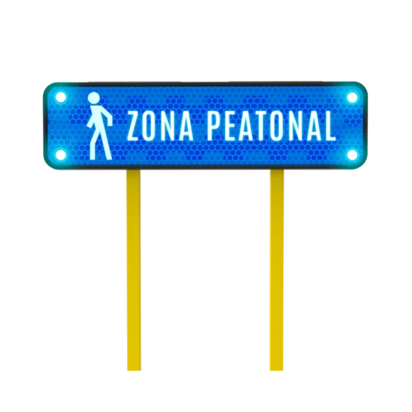 Señal Zona Peatonal Solar 122x30 cm