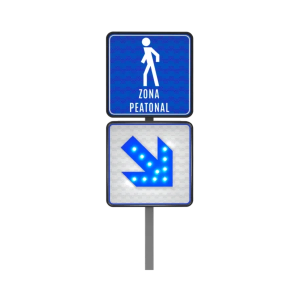 Señal Zona Peatonal Solar 61x61 cm