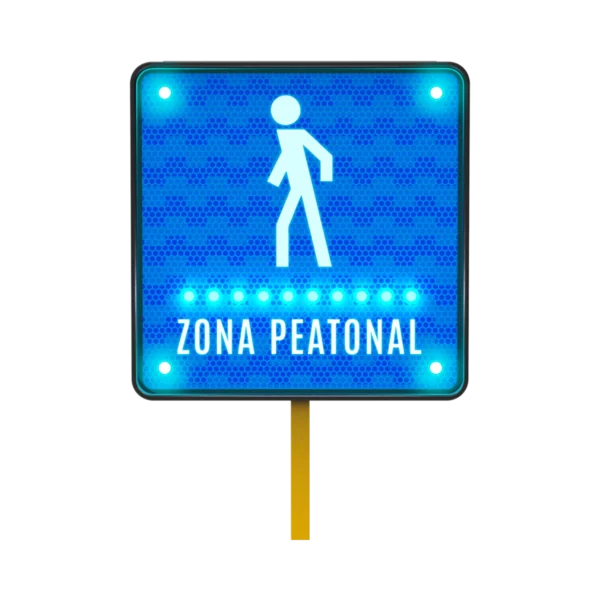 Señal Zona Peatonal Solar 68x68 cm