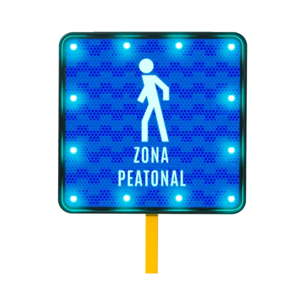 Señal Zona Peatonal Solar 71x71 cm