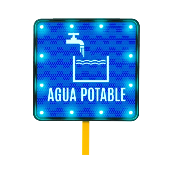 Señalamiento de Agua Purificada Solar 71x71 cm