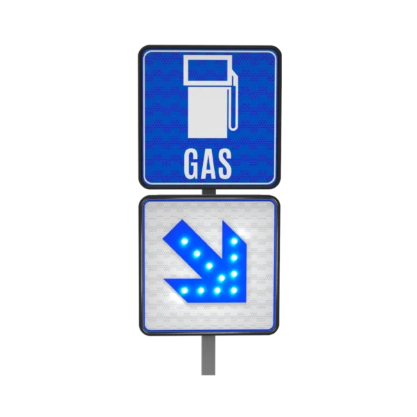 Señalamiento de Gasolinera Solar 61x61 cm