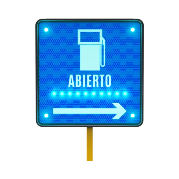 Señalamiento de Gasolinera Solar 86x86 cm