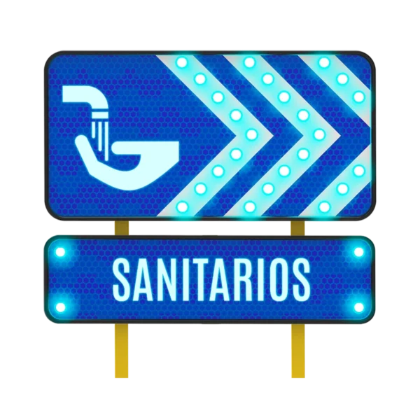 Señalamiento de Sanitarios Solar 122x61 y 122x30 cm