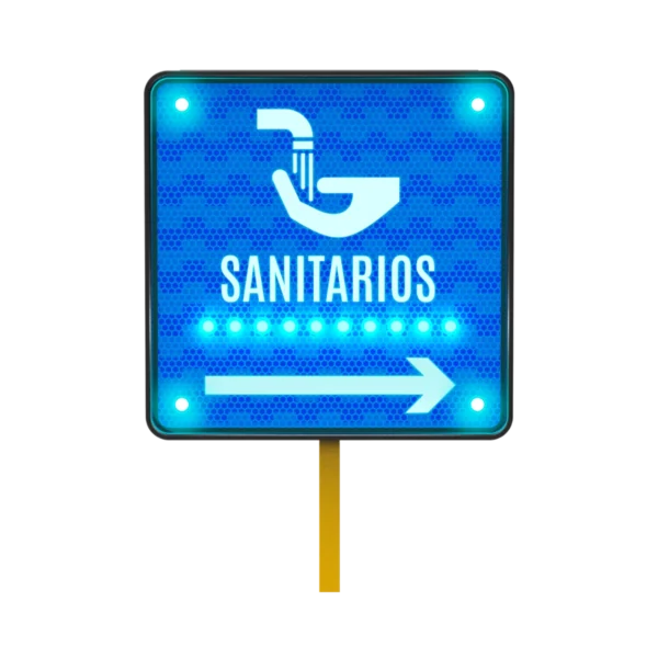 Señalamiento de Sanitarios Solar 68x68 cm