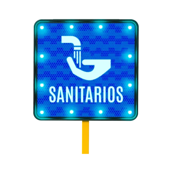 Señalamiento de Sanitarios Solar 71x71 cm
