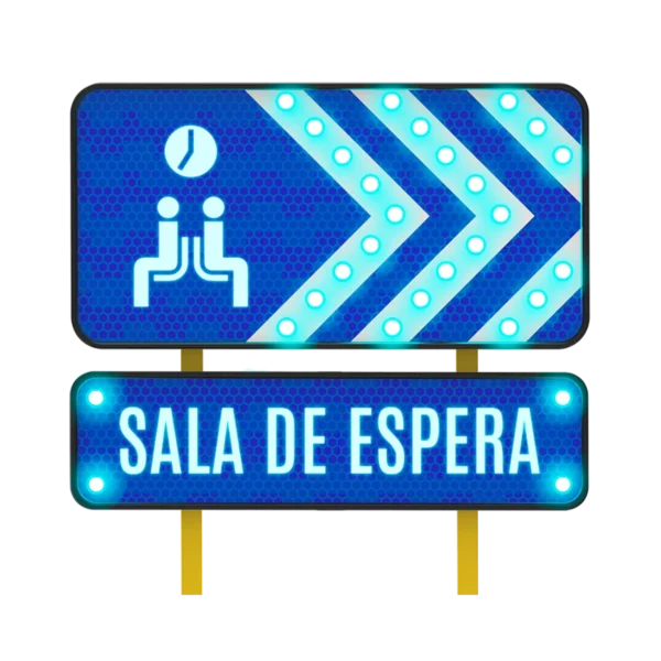 Señalización de Sala de Espera Solar 122x61 y 122x30 cm