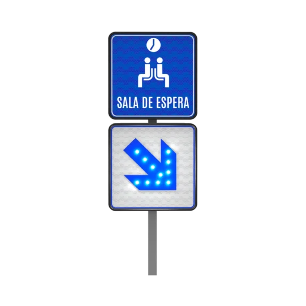 Señalización de Sala de Espera Solar 61x61 cm