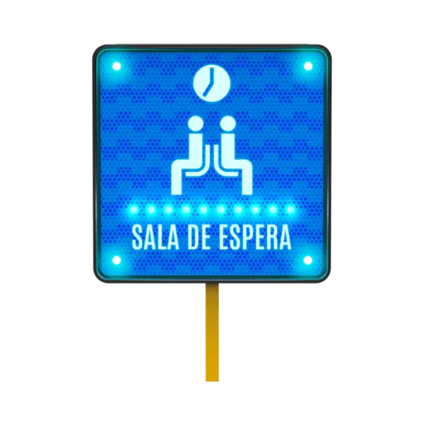 Señalización de Sala de Espera Solar 68x68 cm