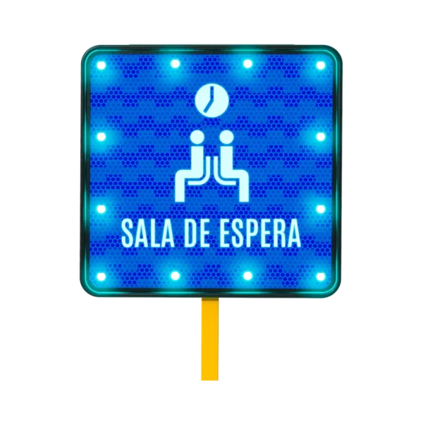 Señalización de Sala de Espera Solar 71x71 cm