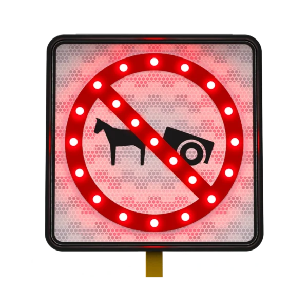 SR-28 Prohibida la Circulación de Vehículos de Tracción Animal Solar 61x61 cm
