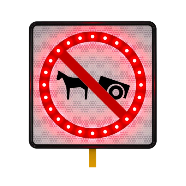 SR-28 Prohibida la Circulación de Vehículos de Tracción Animal Solar 86x86 cm