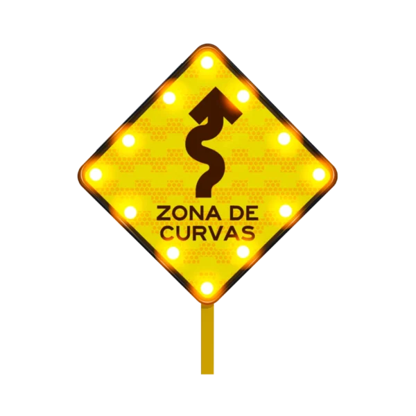 Zona de Curvas Señal Solar 71x71 cm