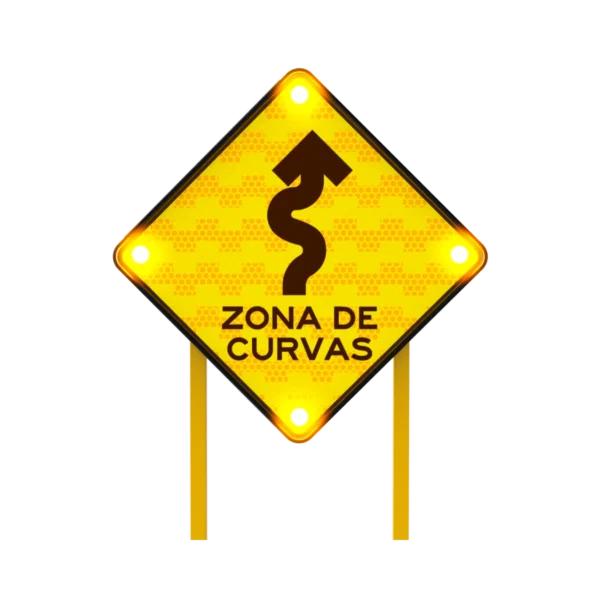Zona de Curvas Señal Solar 86x86 cm