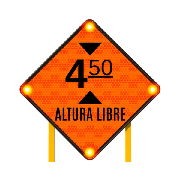 Altura Libre Señal de Tránsito Solar 86x86 cm