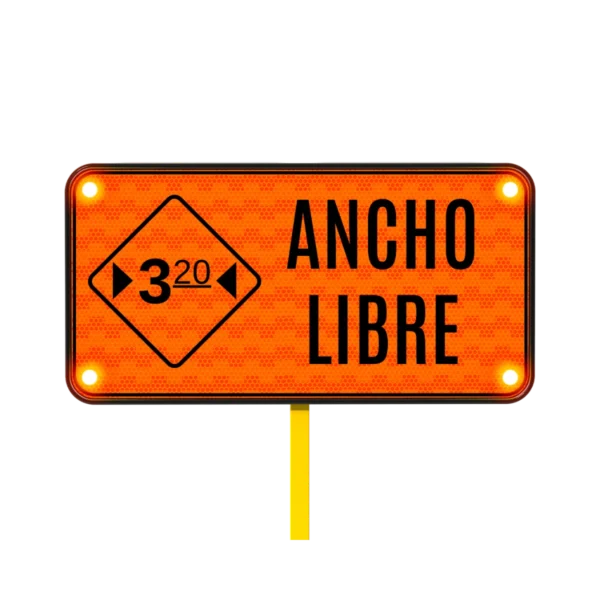 Ancho Libre Señal de Tránsito Solar 122x61 cm