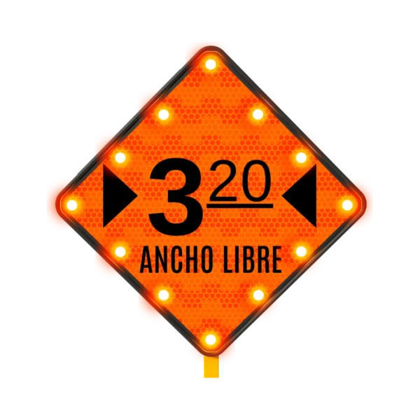 Ancho Libre Señal de Tránsito Solar 71x71 cm