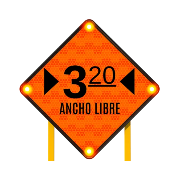 Ancho Libre Señal de Tránsito Solar 86x86 cm