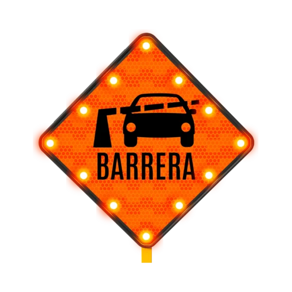 Barrera Señal de Tránsito Solar 71x71 cm