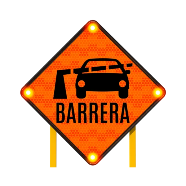 Barrera Señal de Tránsito Solar 86x86 cm