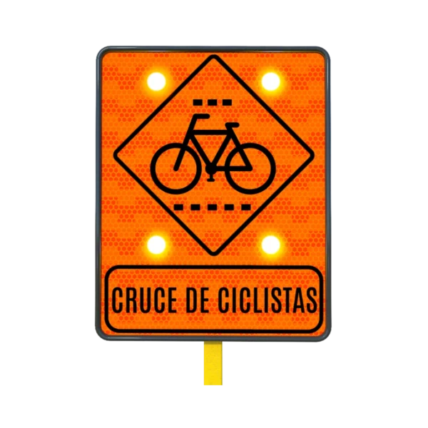Señal Cruce de Ciclistas Solar 61x76 cm