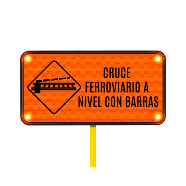 Cruce Ferroviario a Nivel con Barreras Solar 122x61 cm