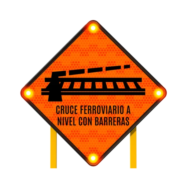 Cruce Ferroviario a Nivel con Barreras Solar 86x86 cm