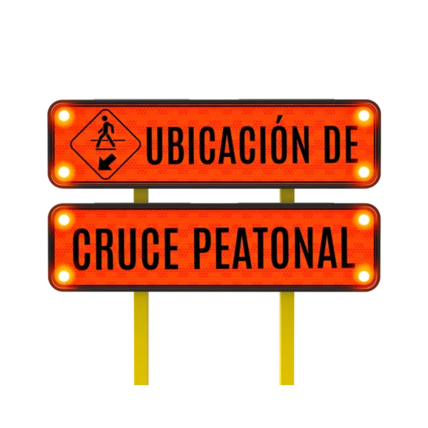 Cruce Peatonal Señal Solar 122x30 cm
