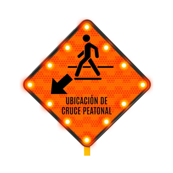 Cruce Peatonal Señal Solar 71x71 cm