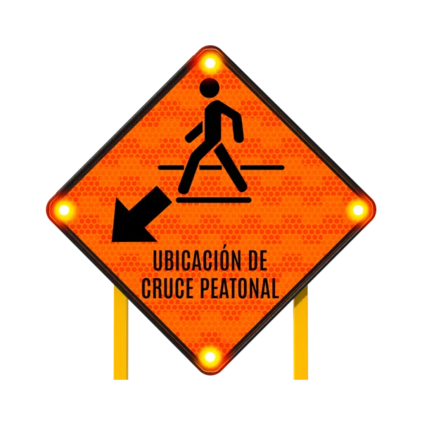 Cruce Peatonal Señal Solar 86x86 cm
