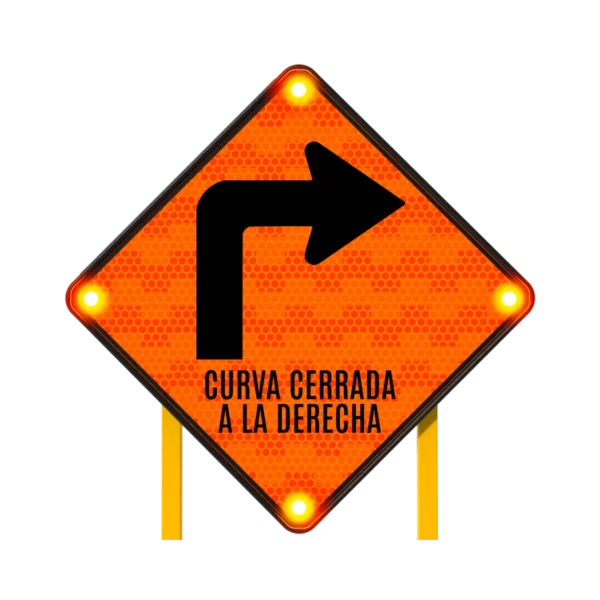 Curva Cerrada a la Derecha Solar 86x86 cm​