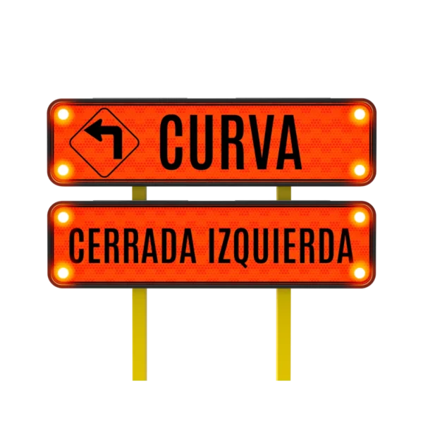 Curva Cerrada a la Izquierda Solar 122x30 cm​