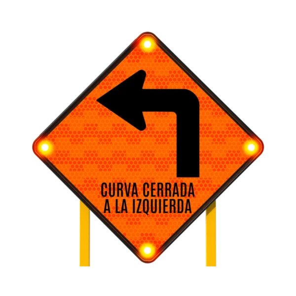 Curva Cerrada a la Izquierda Solar 86x86 cm​