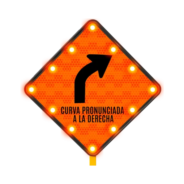 Curva Pronunciada a la Derecha Solar 71x71 cm