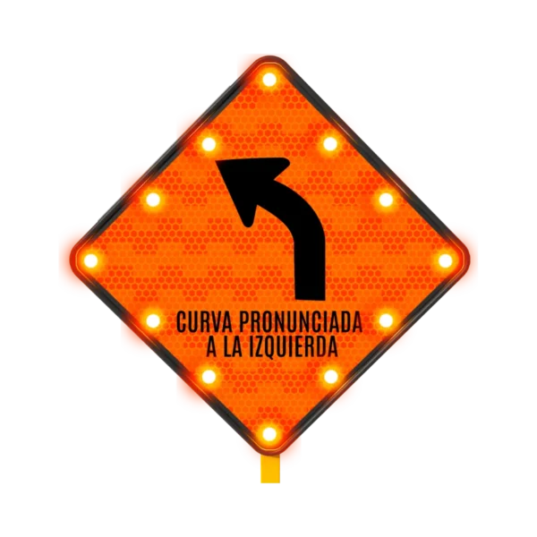 Curva Pronunciada a la Izquierda Solar 71x71 cm