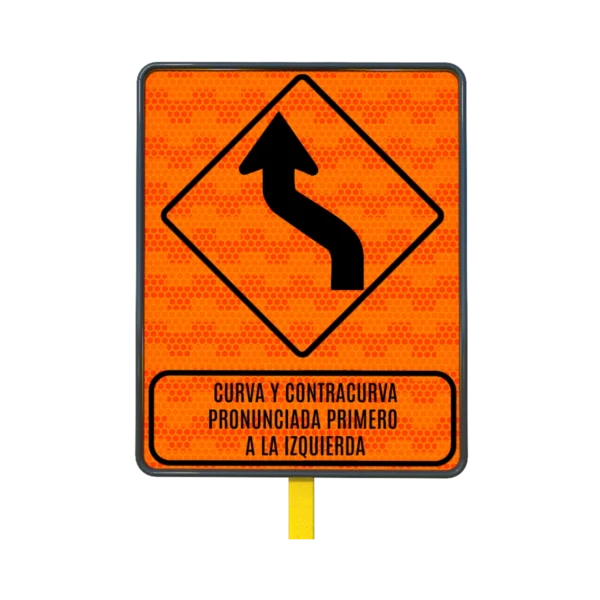 Curva y Contracurva Señal 61x76 cm