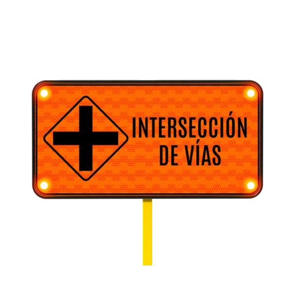 Intersección de Vías Señal Solar 122x61 cm