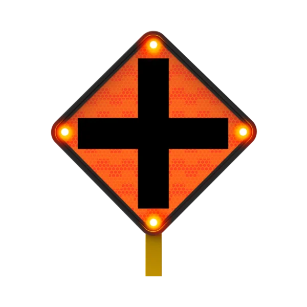 Intersección de Vías Señal Solar 45x45 cm