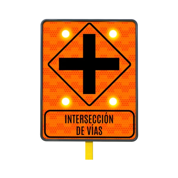 Intersección de Vías Señal Solar 61x76 cm