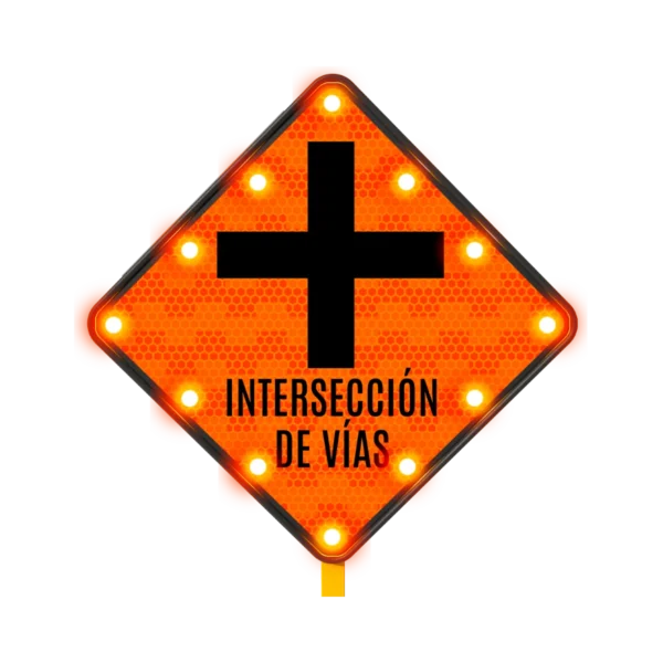 Intersección de Vías Señal Solar 71x71 cm
