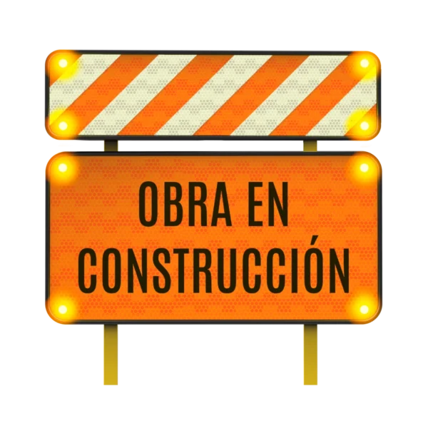 Obra en Construcción Señal Solar 122x30 y 122x61 cm