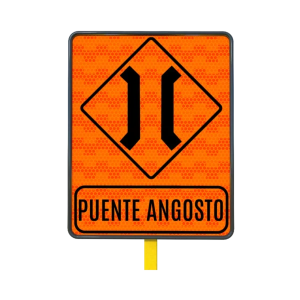 Señal Puente Angosto Solar 61x76 cm
