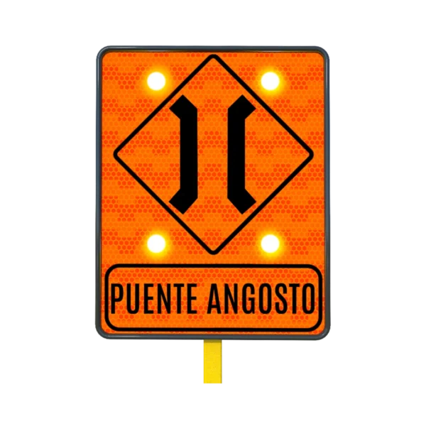 Señal Puente Angosto Solar 61x76 cm
